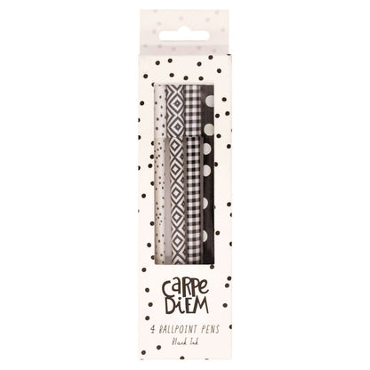 pukka-pad-carpe-diem-ballpoint-pen-stick-medium-0-7-mm-black-ink-assorted-black-collection-4-pens-pack-6-packs-box-puk9229cd_2