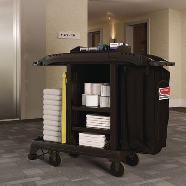 suncast-commercial-compact-standard-housekeeping-cart-plastic-1-shelf-23-25-x-53-18-x-46-57-black-suahkcct100_2