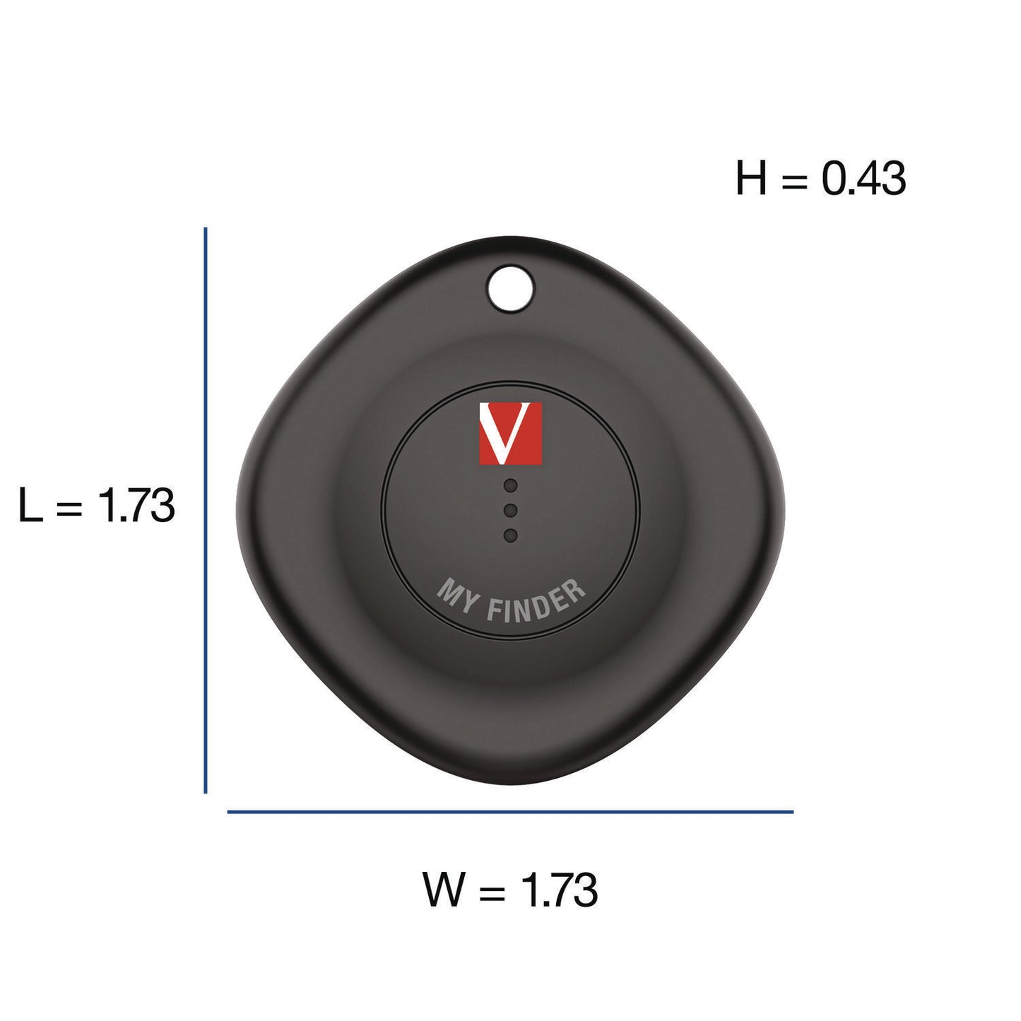 Verbatim® My Finder Bluetooth Tracker for Apple iOS, Black/Purple/White, 3/Pack (VER32132)