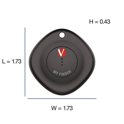 Verbatim® My Finder Bluetooth Tracker for Apple iOS, Black/Purple/White, 3/Pack (VER32132)