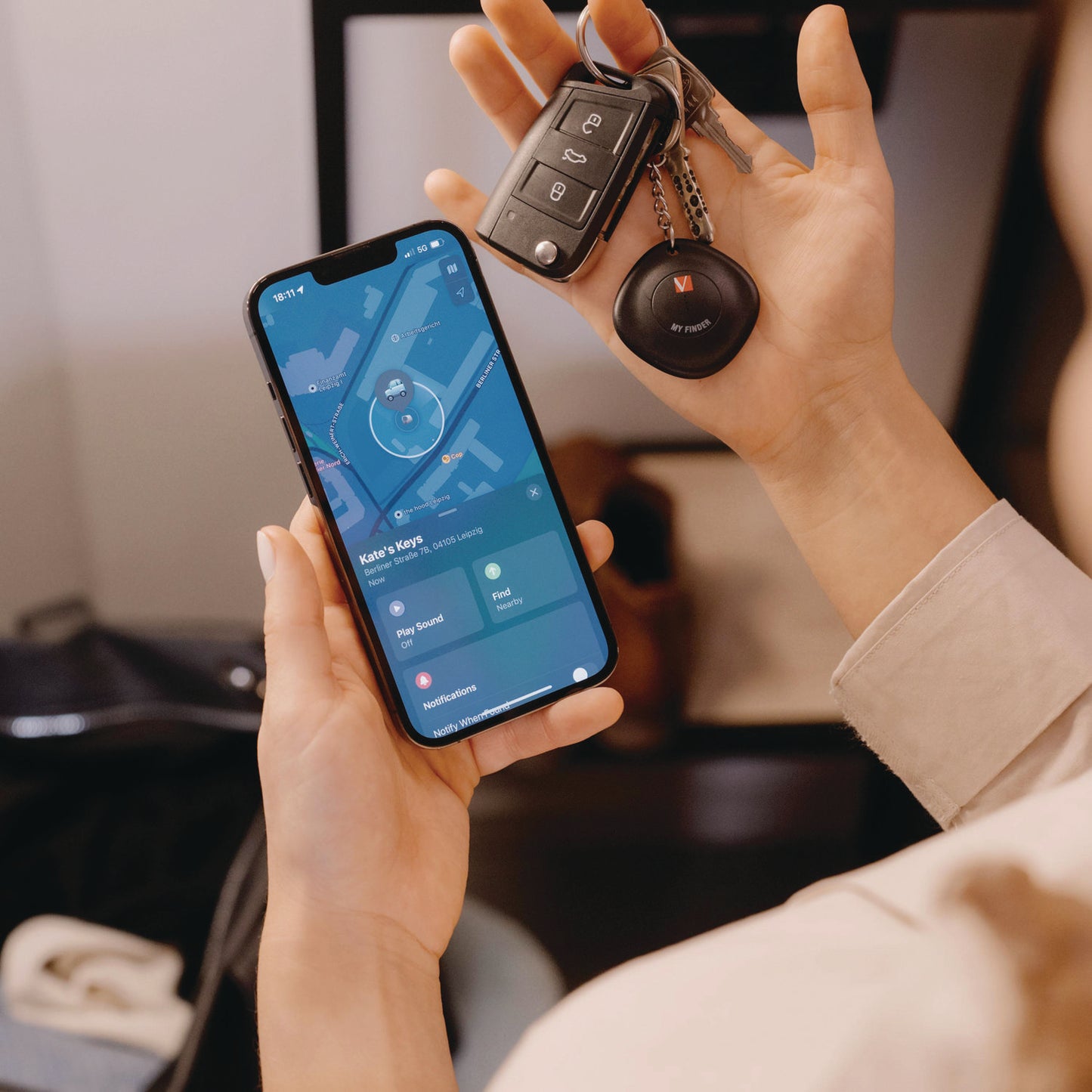 Verbatim® My Finder Bluetooth Tracker for Apple iOS, Black/Purple/White, 3/Pack (VER32132)