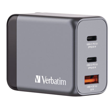 verbatim-65-w-3-port-gan-wall-charger-black-gray-ver32201_1