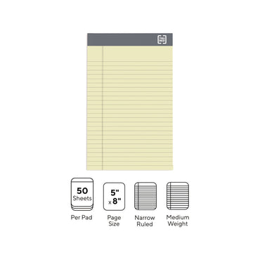 tru-red-notepads-narrow-rule-50-canary-yellow-5-x-8-sheets-6-pack-tudtr59899_2