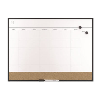 tru-red-magnetic-steel-dry-erase-combo-board-monthly-planning-scheduling-23-x-17-white-natural-surface-black-aluminum-frame-tudtr61193_1