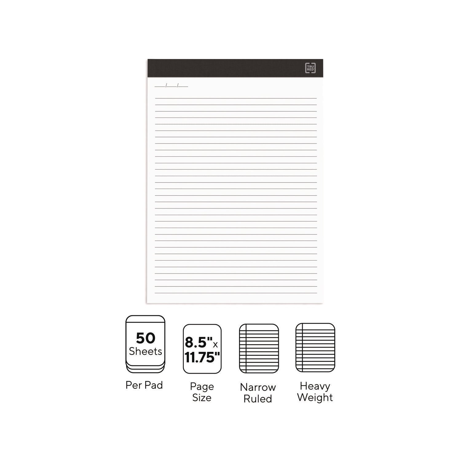 tru-red-notepads-narrow-rule-50-white-8-5-x-11-75-sheets-6-pack-tudtr59922_2