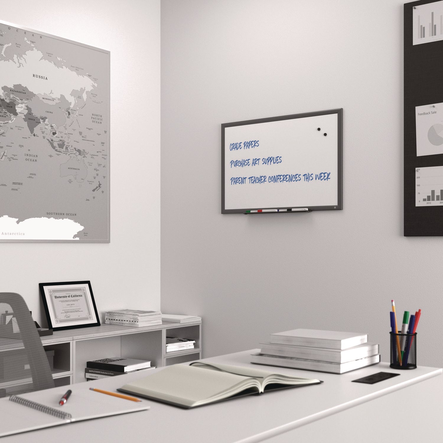 tru-red-magnetic-porcelain-dry-erase-board-36-x-24-white-surface-gray-natural-aluminum-frame-tudtr61184_2