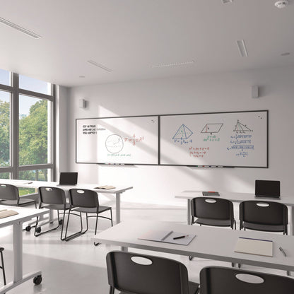 tru-red-magnetic-porcelain-dry-erase-board-96-x-48-white-surface-black-aluminum-frame-tudtr61191_2