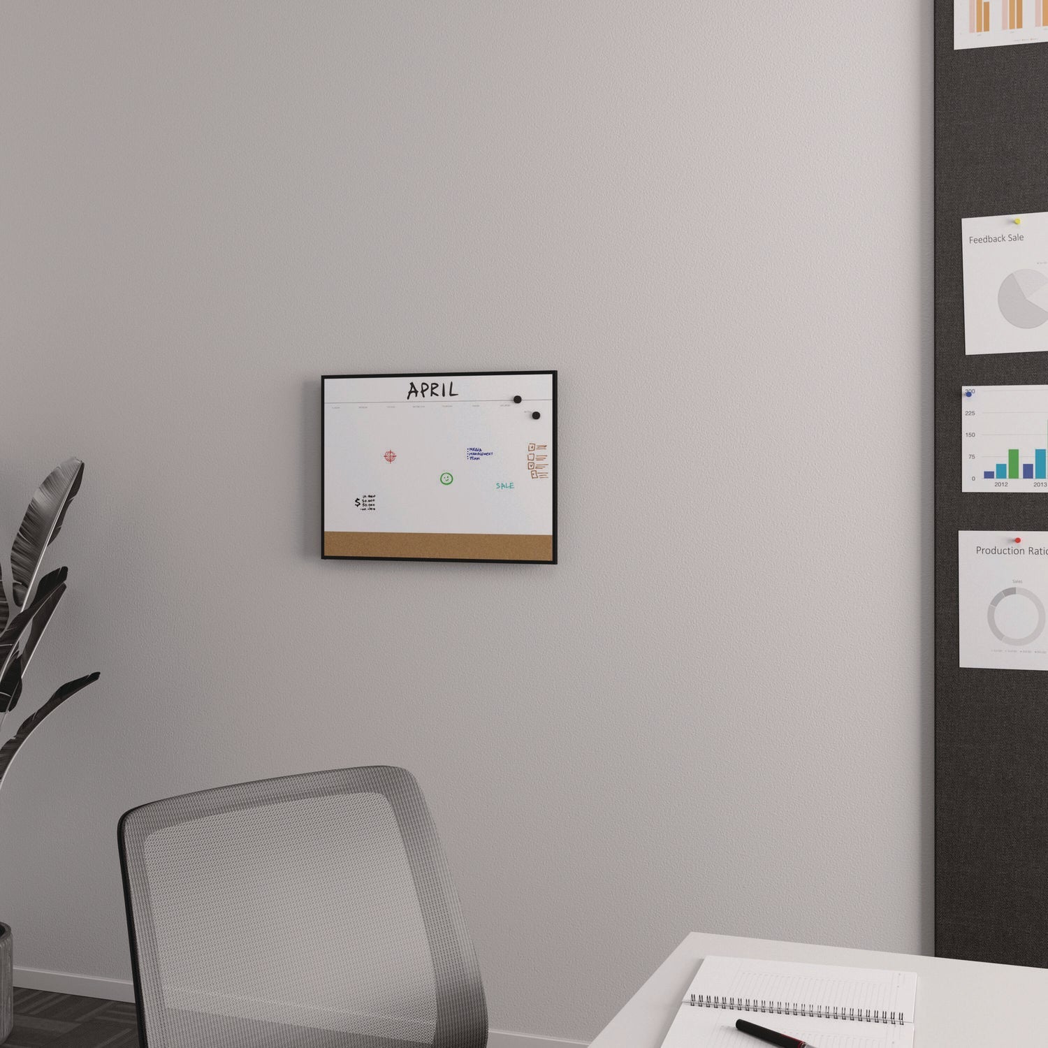 tru-red-magnetic-steel-dry-erase-combo-board-monthly-planning-scheduling-23-x-17-white-natural-surface-black-aluminum-frame-tudtr61193_2