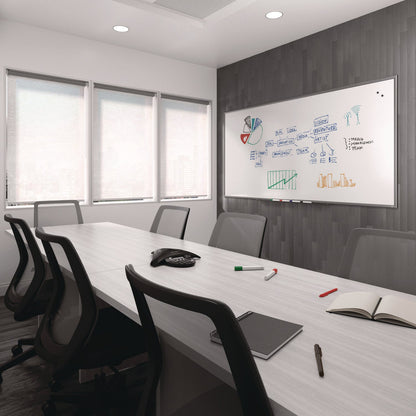tru-red-magnetic-porcelain-dry-erase-board-96-x-48-white-surface-gray-natural-aluminum-frame-tudtr61188_3