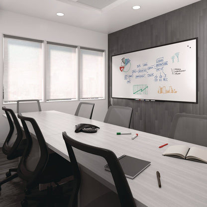 tru-red-magnetic-porcelain-dry-erase-board-96-x-48-white-surface-black-aluminum-frame-tudtr61191_3