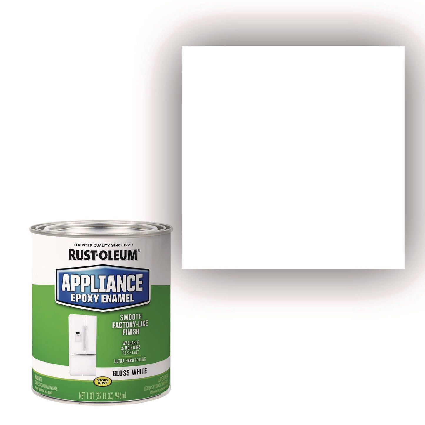 Rust-Oleum® Appliance Epoxy Gloss Paint, Gloss White, 1 qt Bucket/Pail, 2/Carton (RST241168)