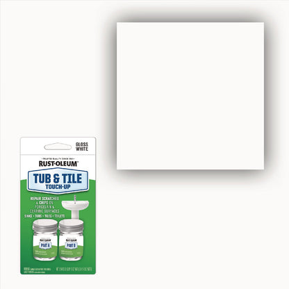 Rust-Oleum® Specialty Gloss White Tub and Tile Touch Up, Gloss White, 0.54 oz Glass Vials, 6 Kits/Carton (RST244166)