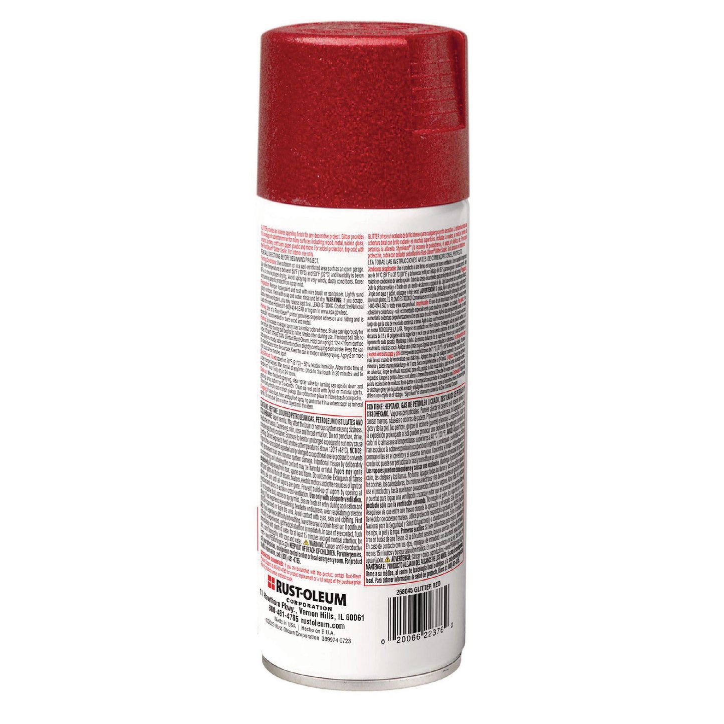 Rust-Oleum® Specialty Glitter Spray Paint, Glitter Red, 10.25 oz Aerosol Can, 6/Carton (RST268045)
