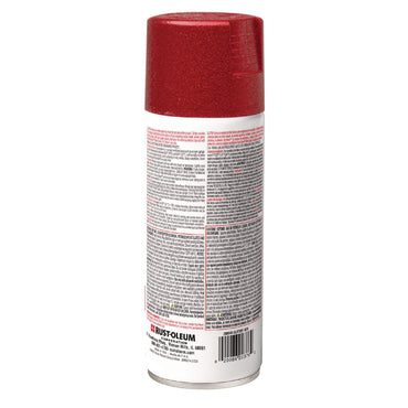 Rust-Oleum® Specialty Glitter Spray Paint, Glitter Red, 10.25 oz Aerosol Can, 6/Carton (RST268045)