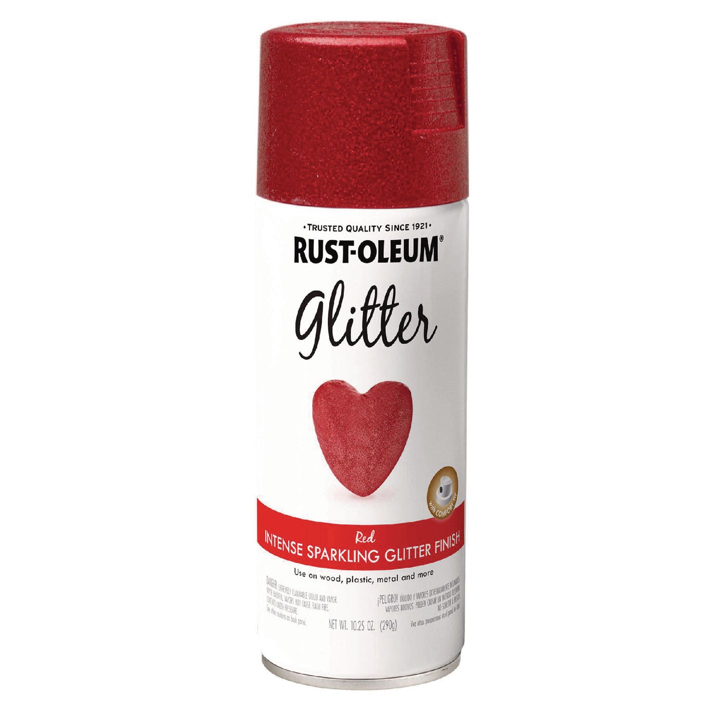 Rust-Oleum® Specialty Glitter Spray Paint, Glitter Red, 10.25 oz Aerosol Can, 6/Carton (RST268045)