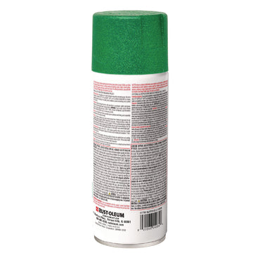 Rust-Oleum® Specialty Glitter Spray Paint, Glitter Kelly Green, 10.25 oz Aerosol Can, 6/Carton (RST277781)