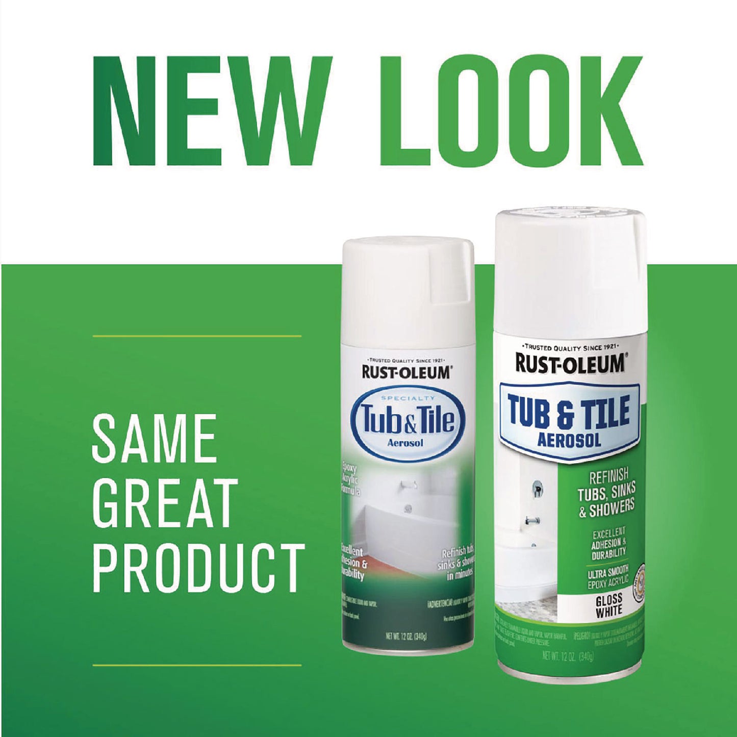 Rust-Oleum® Specialty Tub and Tile Spray, Gloss White, 12 oz Aerosol Can, 6/Carton (RST280882)