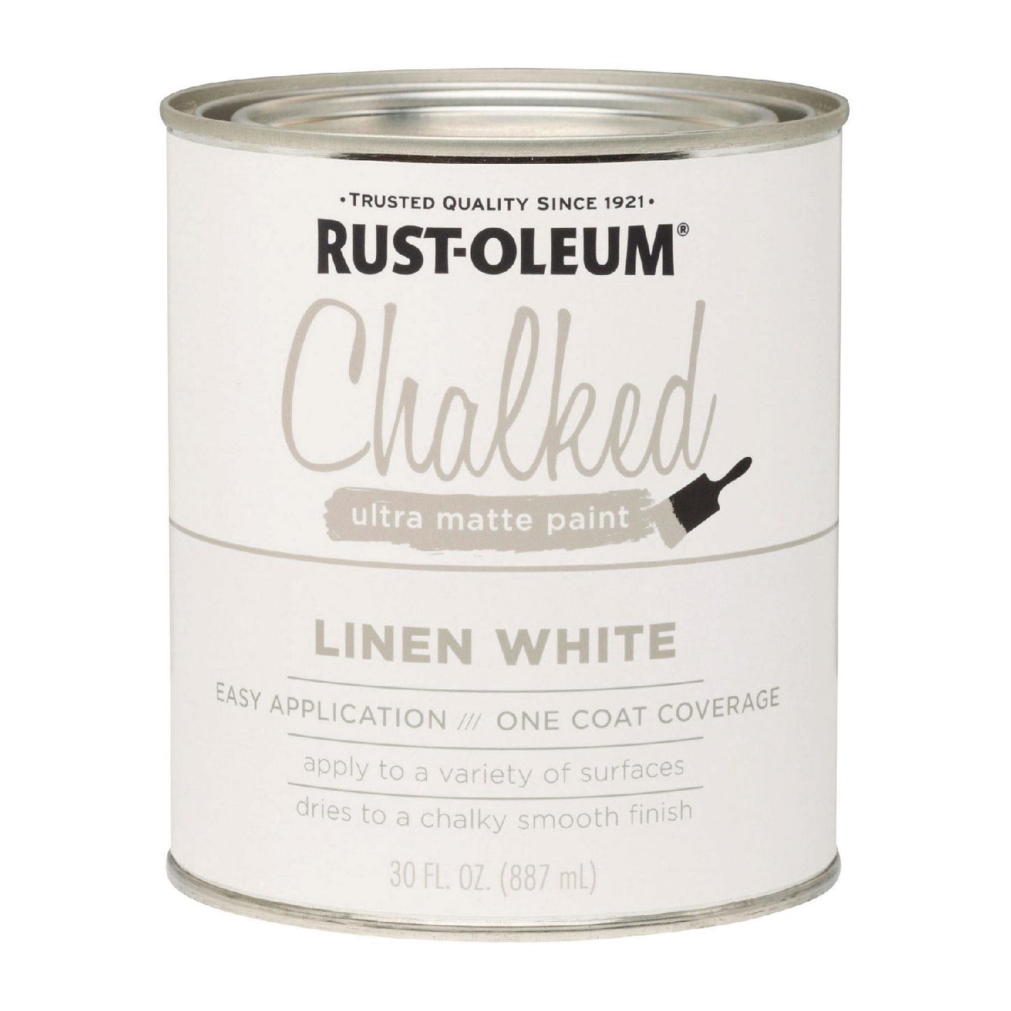Rust-Oleum® Ultra Matte Chalked Paint, Matte White, Quart Can, 2/Carton (RST285140)