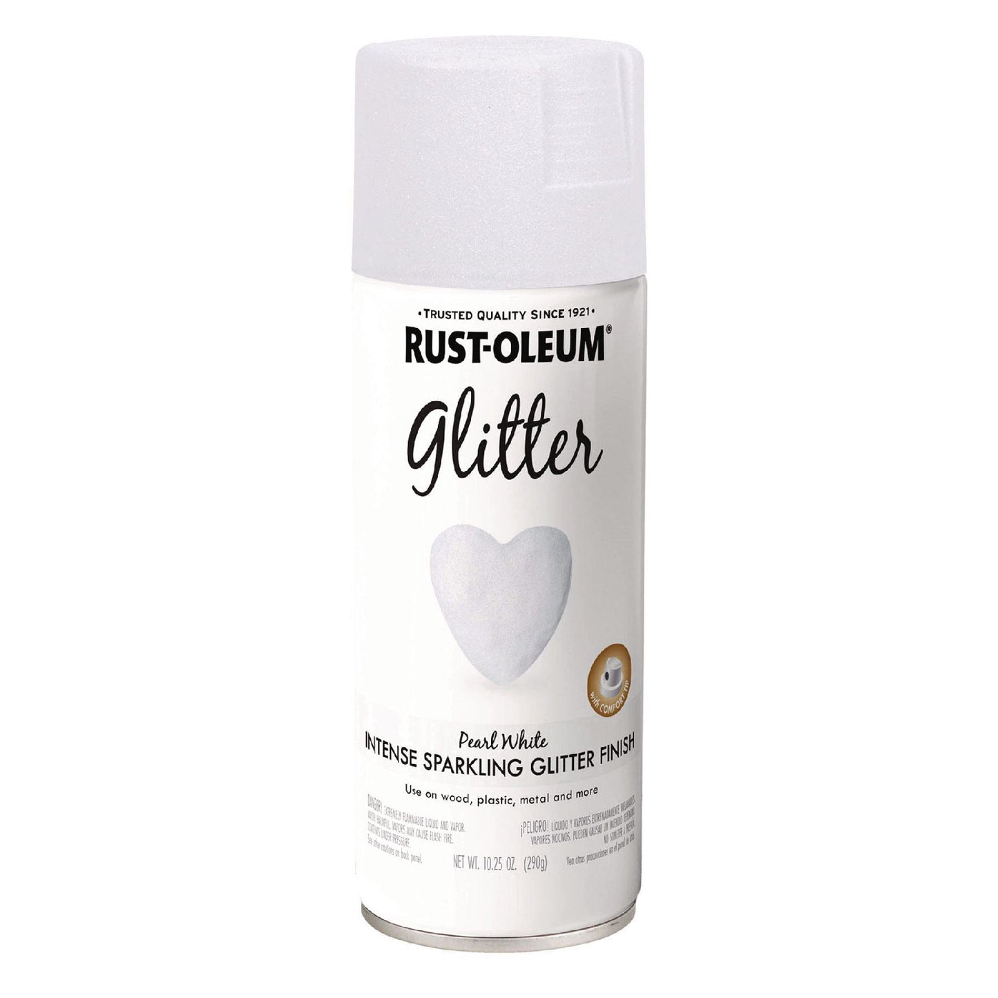 Rust-Oleum® Specialty Glitter Spray Paint, Glitter White, 10.25 oz Aerosol Can, 6/Carton (RST299426)