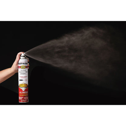 Rust-Oleum® Stops Rust Turbo Spray, Gloss Black, 24 oz Aerosol Can, 6/Carton (RST334128)