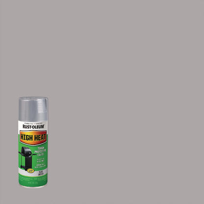 Rust-Oleum® High Heat Enamel Spray Paint, Flat Silver, 12 oz Aerosol Can, 6/Carton (RST7716830)
