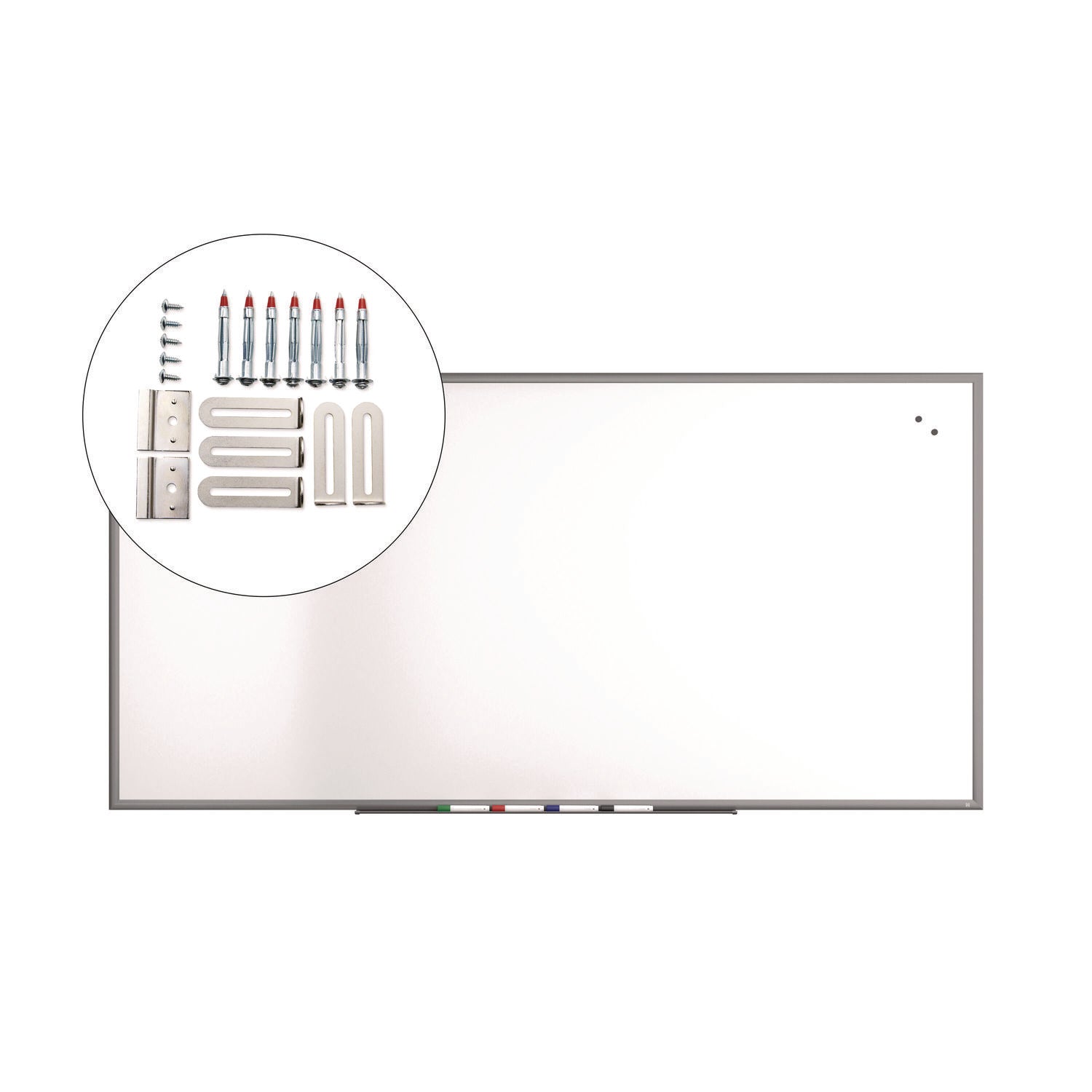 tru-red-magnetic-porcelain-dry-erase-board-96-x-48-white-surface-gray-natural-aluminum-frame-tudtr61188_5