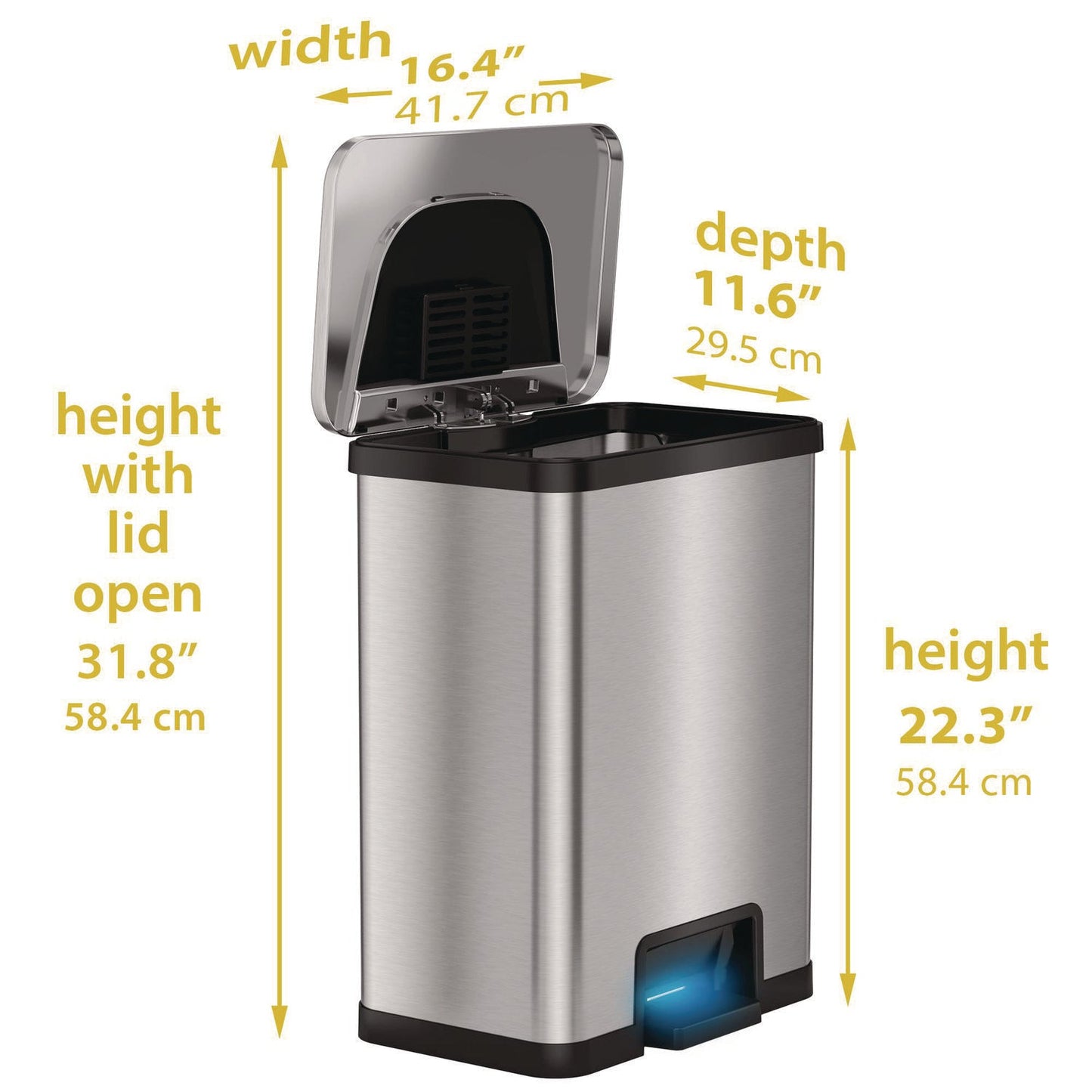 hls-commercial-r-step-pedal-sensor-trash-can-13-gal-plastic-stainless-steel-silver-black-hlmhls13sb_4