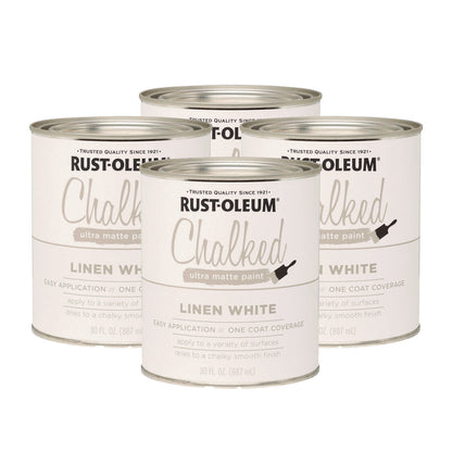 Rust-Oleum® Ultra Matte Chalked Paint, Matte White, Quart Can, 2/Carton (RST285140)