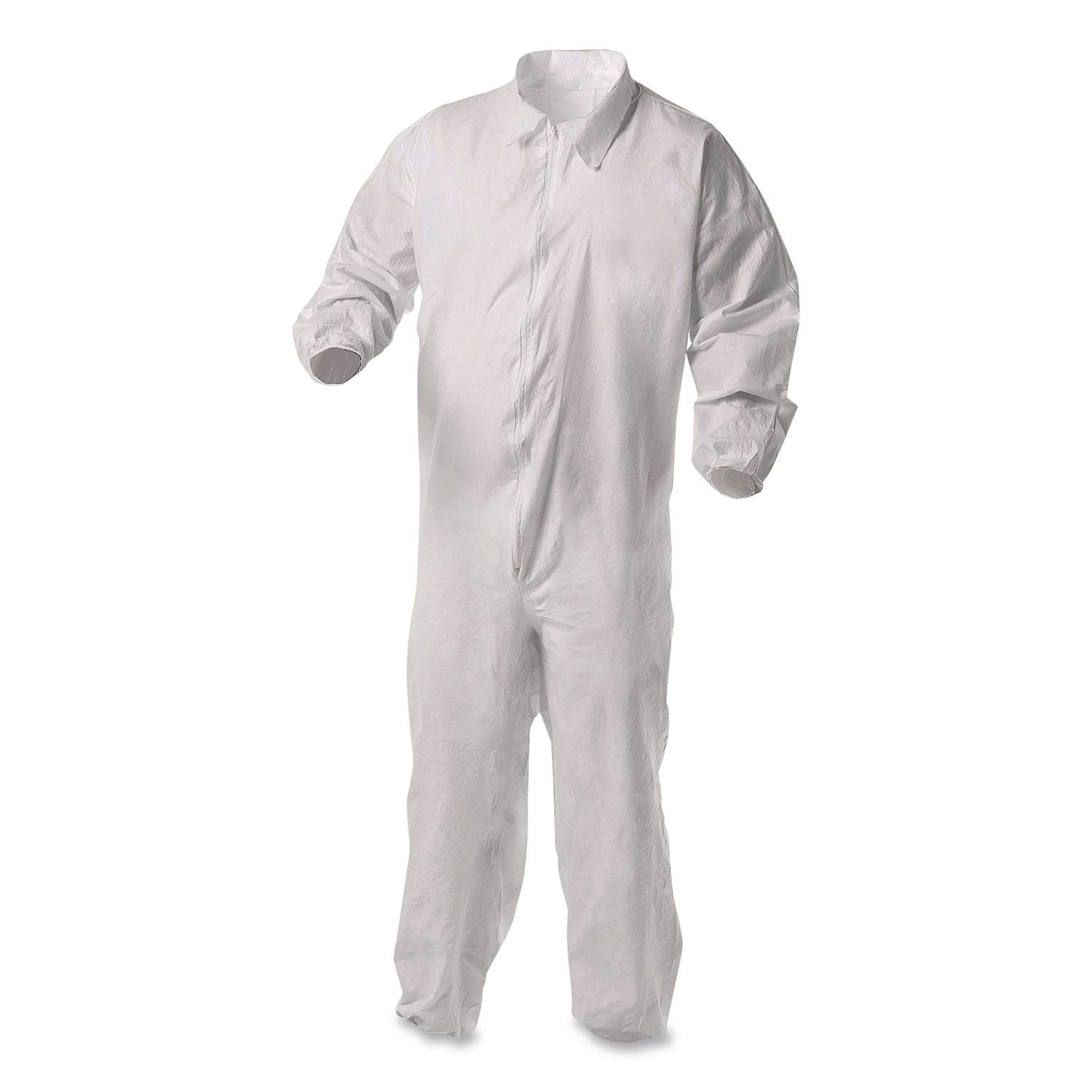 KleenGuard™ KGA35 Liquid and Particle Protection Coveralls, Elastic Wrist and Ankles, Medium, White, 25/Carton (ANS38926)
