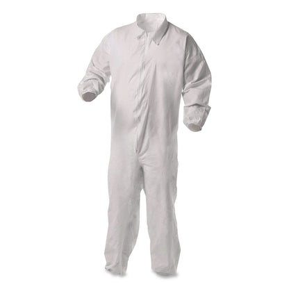 KleenGuard™ KGA35 Liquid and Particle Protection Coveralls, Elastic Wrist and Ankles, Medium, White, 25/Carton (ANS38926)