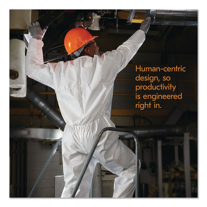 KleenGuard™ KGA35 Liquid and Particle Protection Coveralls, Elastic Wrist and Ankles, Medium, White, 25/Carton (ANS38926)
