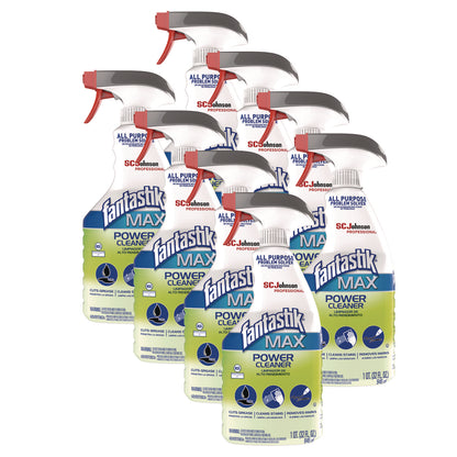 Fantastik® MAX Power Cleaner, 32 oz Spray Bottle, 8/Carton (SJN388891)