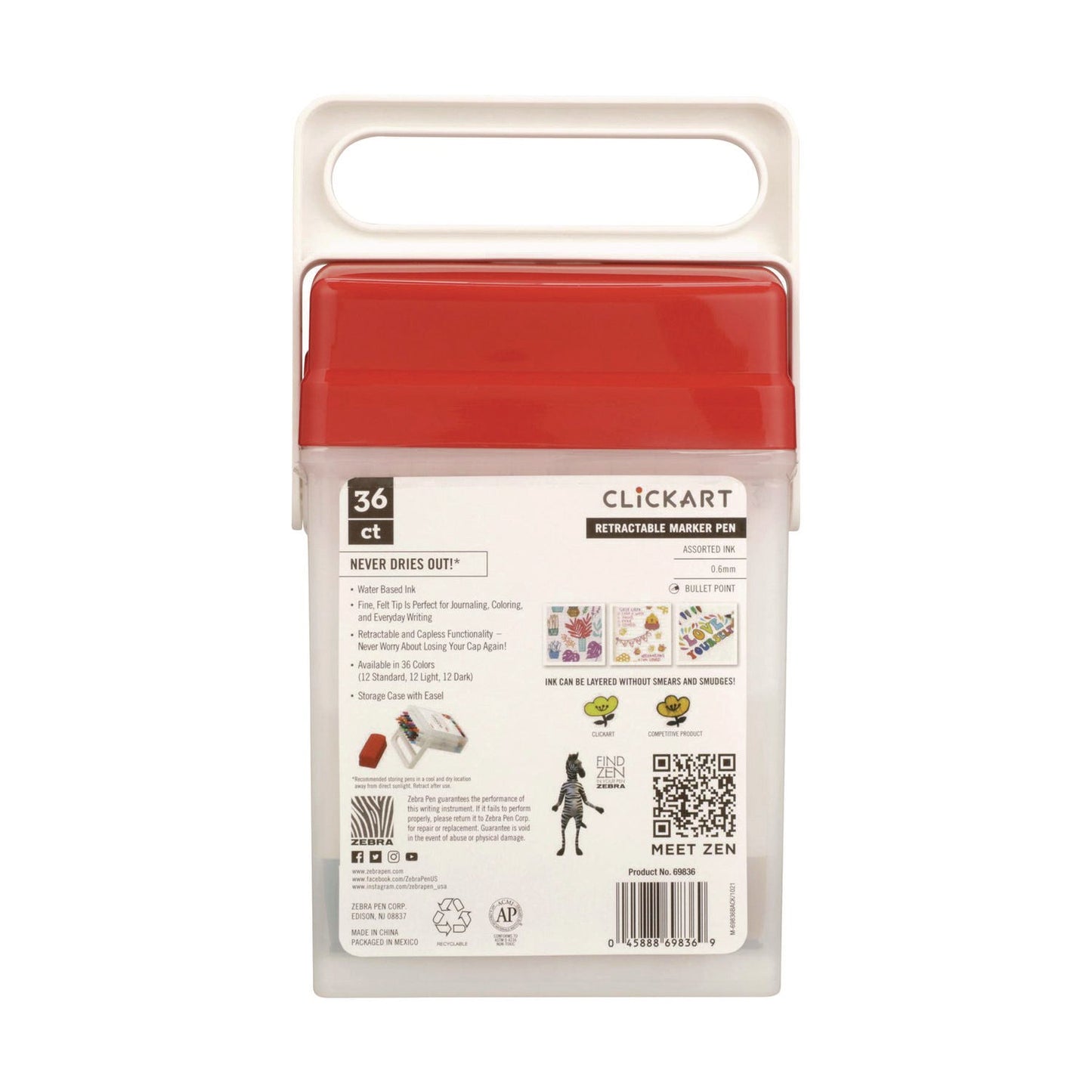 zebra-clickart-porous-point-pen-retractable-fine-0-6-mm-assorted-ink-white-barrel-36-pack-zeb69836_2