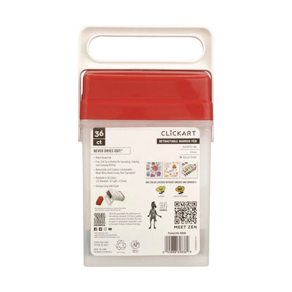 zebra-clickart-porous-point-pen-retractable-fine-0-6-mm-assorted-ink-white-barrel-36-pack-zeb69836_2