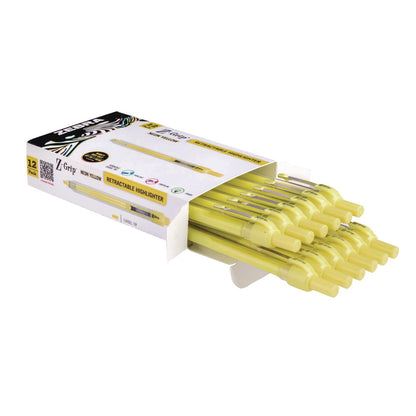 zebra-z-grip-retractable-highlighter-markers-neon-yellow-ink-chisel-tip-neon-yellow-barrel-dozen-zeb71250_3