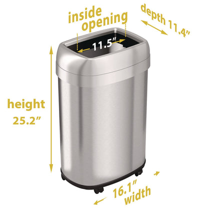 hls-commercial-r-open-top-trash-can-with-wheels-oval-13-gal-plastic-stainless-steel-silver-hlmhls13stvm_4