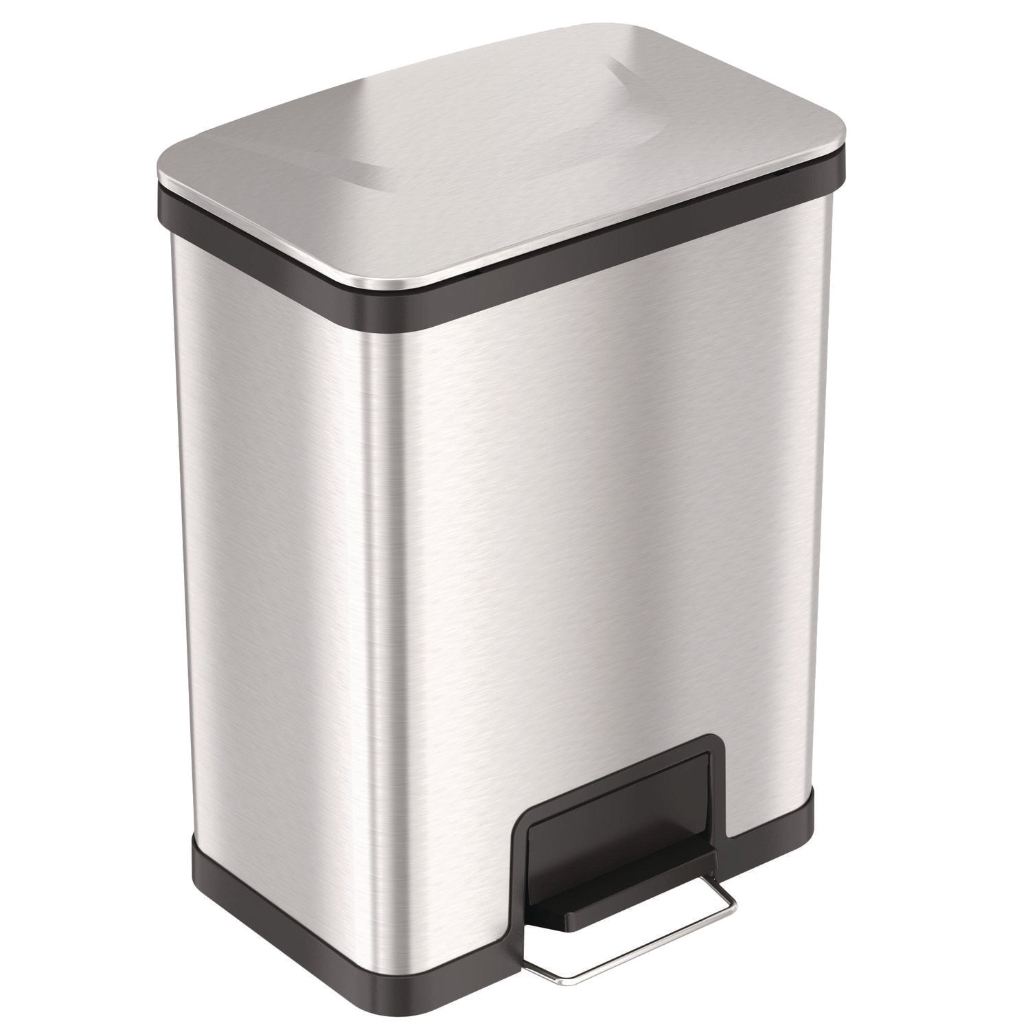hls-commercial-r-step-pedal-trash-can-with-airstep-technology-13-gal-plastic-stainless-steel-silver-hlmhls13ss_1