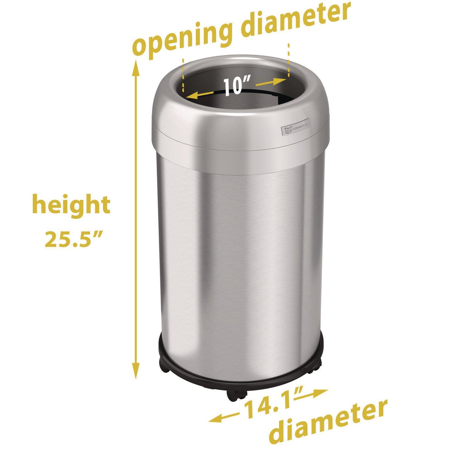 hls-commercial-r-open-top-trash-can-with-wheels-round-13-gal-plastic-stainless-steel-silver-hlmhls13strm_4
