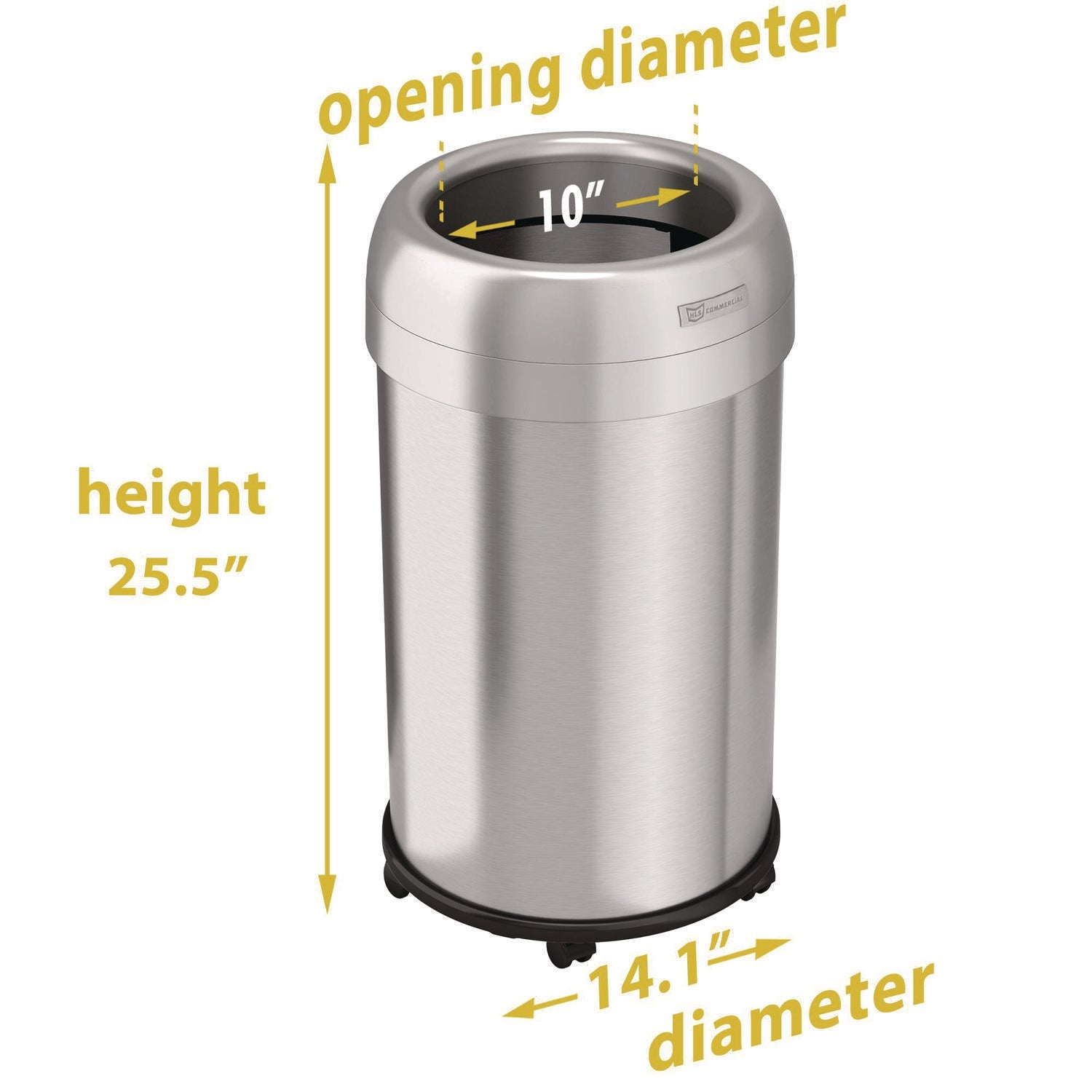 hls-commercial-r-open-top-trash-can-with-wheels-round-13-gal-plastic-stainless-steel-silver-hlmhls13strm_4
