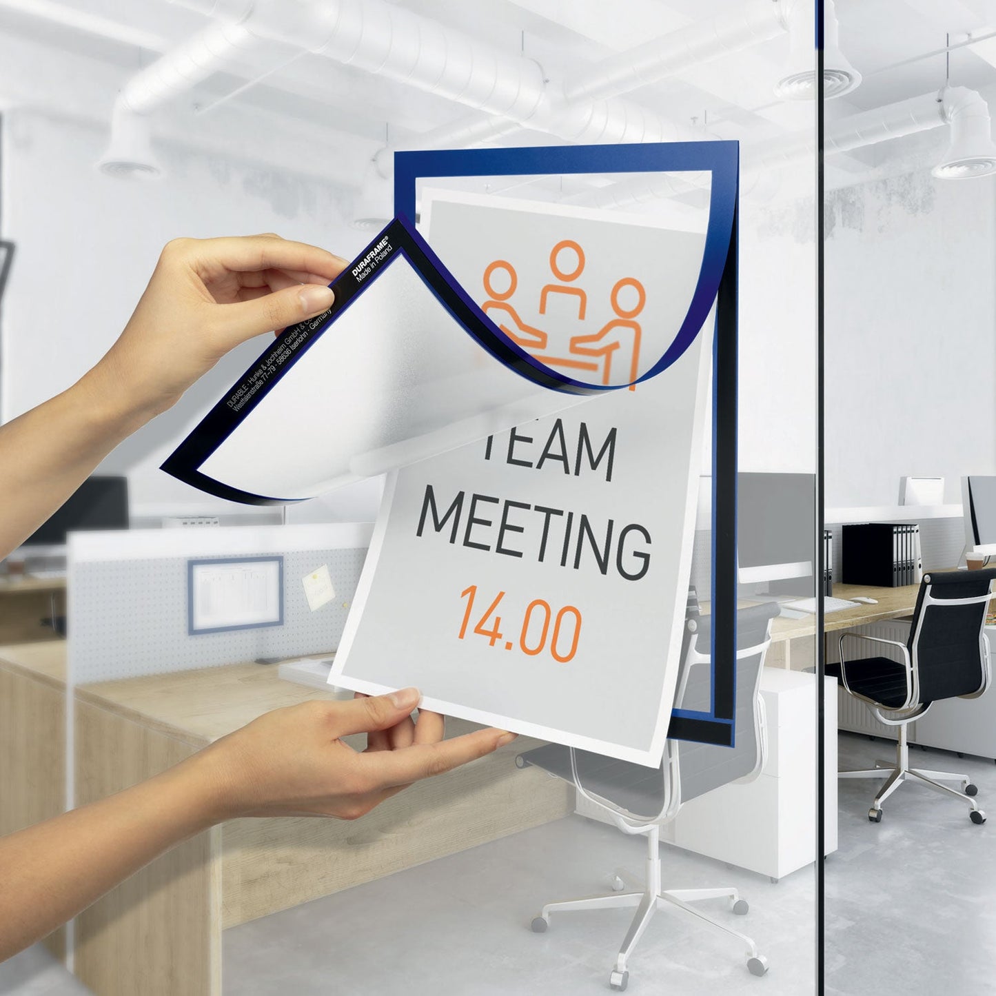durable®-infoframe-duraframe-self-adhesive-double-sided-sign-holder-9-5-x-12-dark-blue-frame-2-pack-dbl476807_4