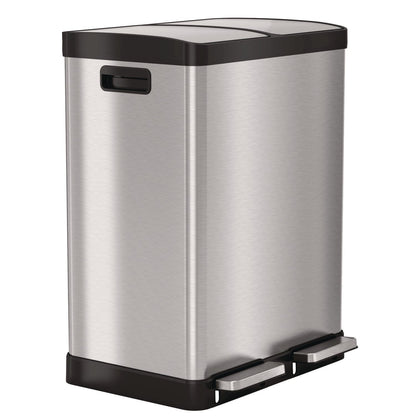 hls-commercial-r-fire-resistant-step-pedal-trash-can-and-recycle-bin-16-gal-plastic-stainless-steel-silver-hlmhlss16rfr_1