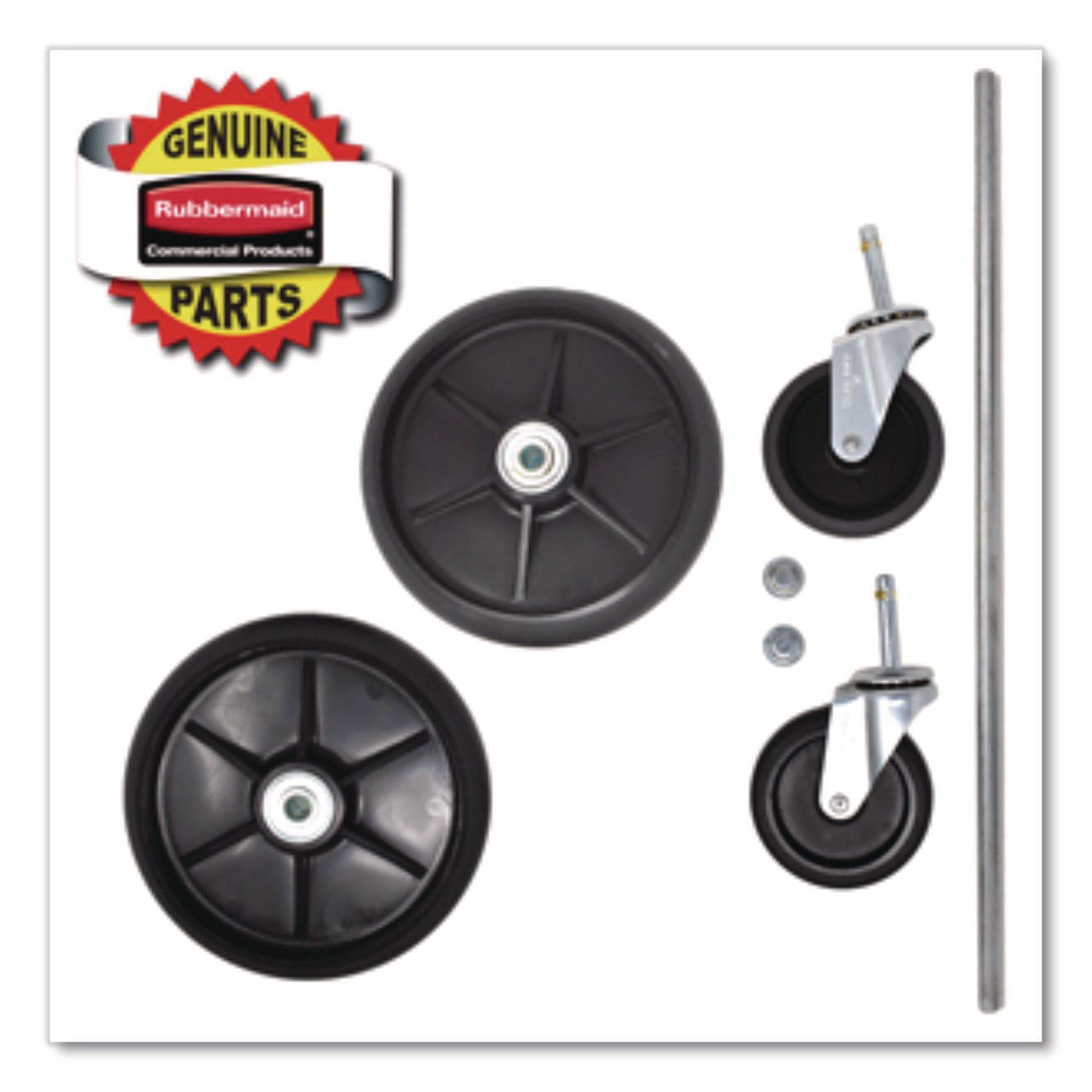 rubbermaid-commercial-8-ball-bearing-wheel-and-4-swivel-stem-caster-kit-with-axle-for-microfiber-cleaning-cart-2-wheels-2-casters-sgs9t94m1_2