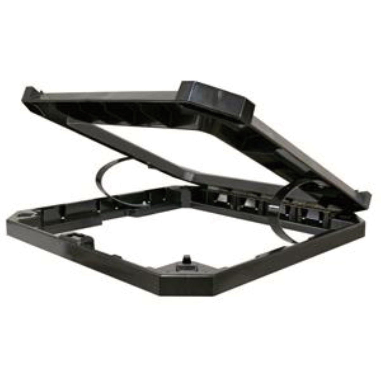 Rubbermaid® Commercial Stationary/Moving Collar for Container, Square, 26.25 x 26.25 x 4, Black (SGSFG3975L3BLA)