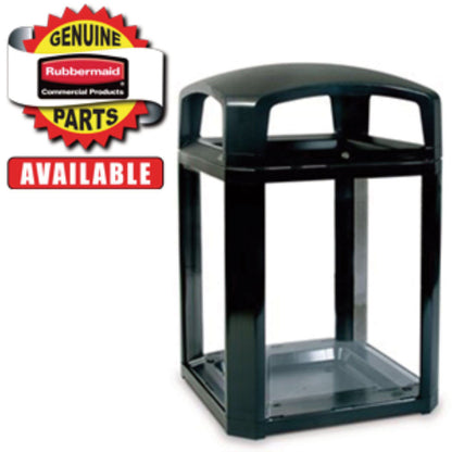 Rubbermaid® Commercial Stationary/Moving Collar for Container, Square, 26.25 x 26.25 x 4, Black (SGSFG3975L3BLA)