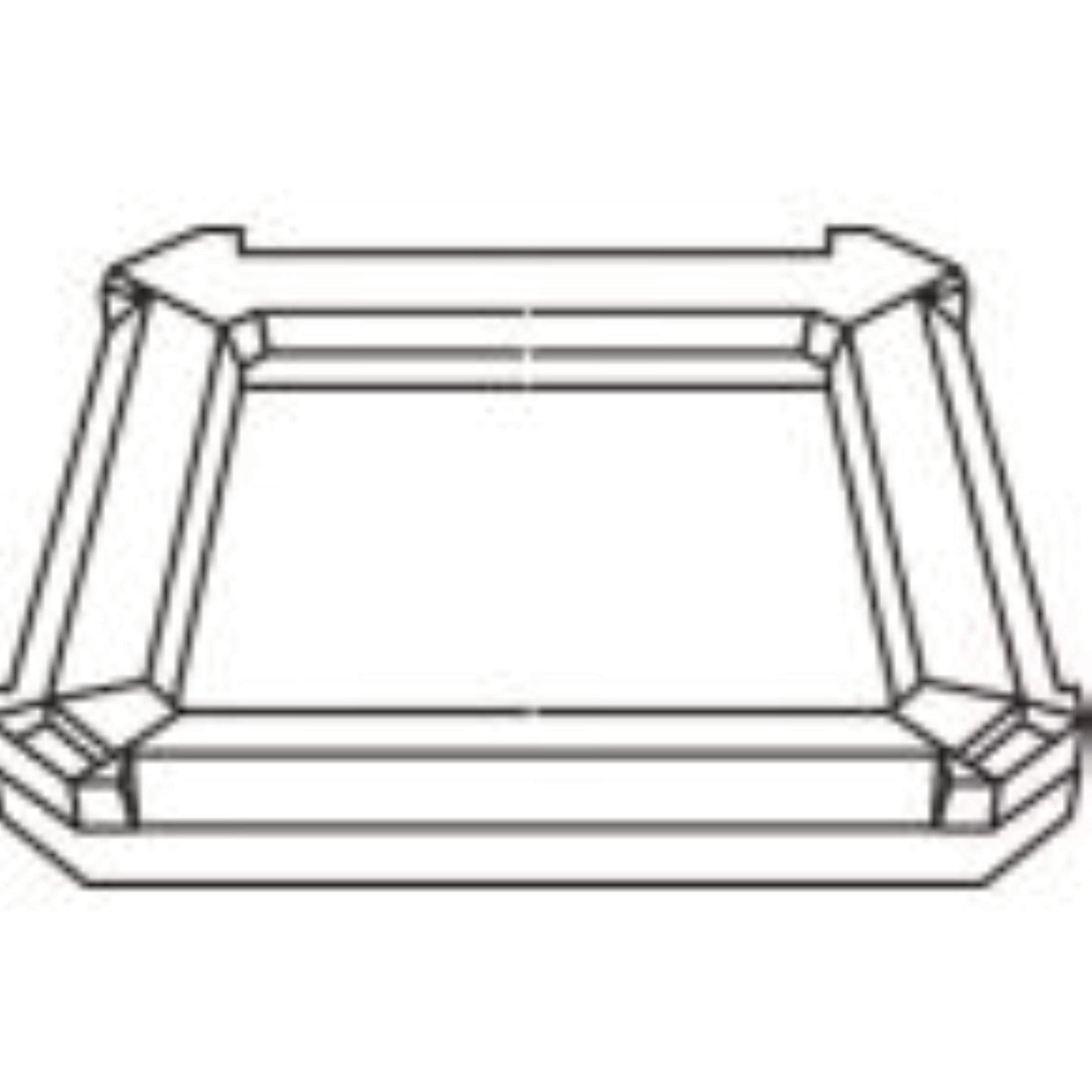 Rubbermaid® Commercial Stationary/Moving Collar for Container, Square, 26.25 x 26.25 x 4, Black (SGSFG3975L3BLA)