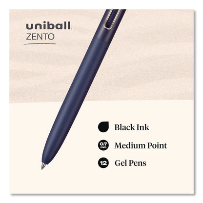uniball-zento-gel-pen-retractable-medium-0-7-mm-black-ink-coastal-fog-ivory-lavender-barrel-colors-dozen-ubc70663_5