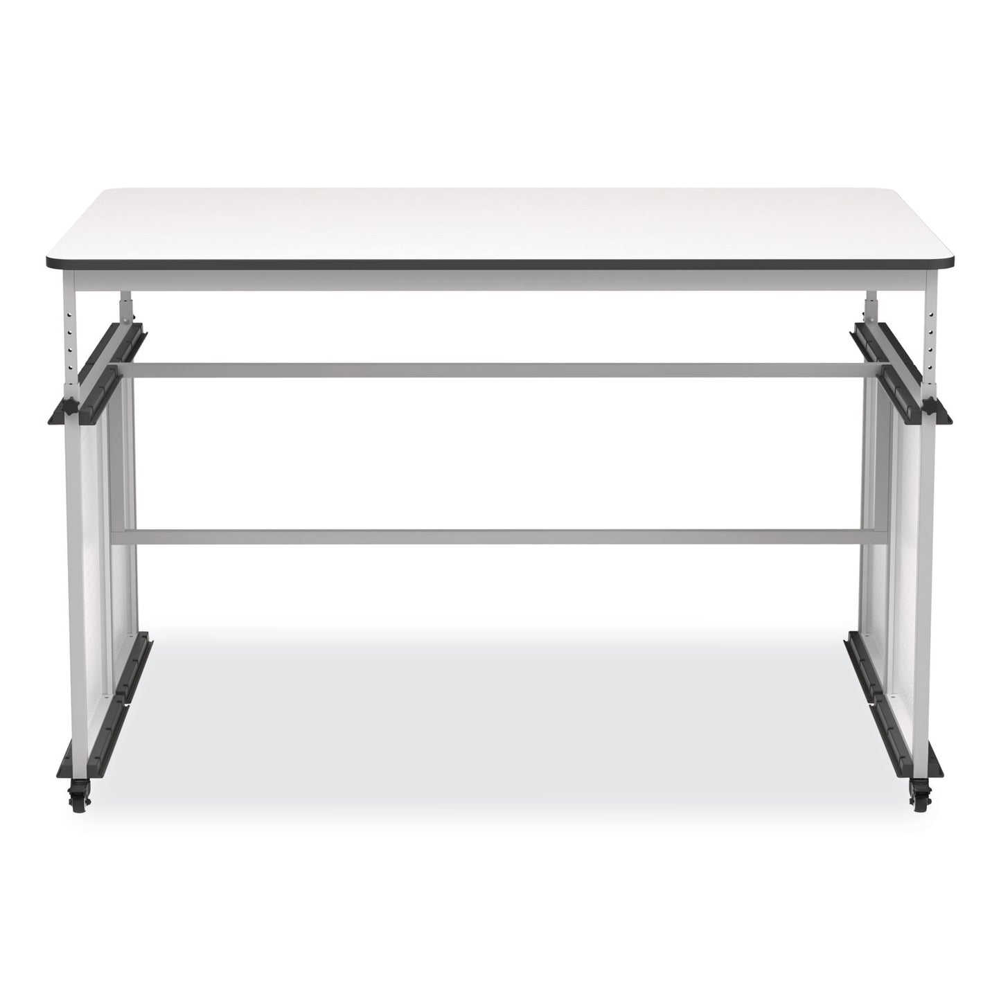 Luxor MBS Classroom Science Lab Makerspace Table, Rectangular, 60.25 x 39.25 x 38, White Top, Gray Base/Legs (LXCDTTB001)
