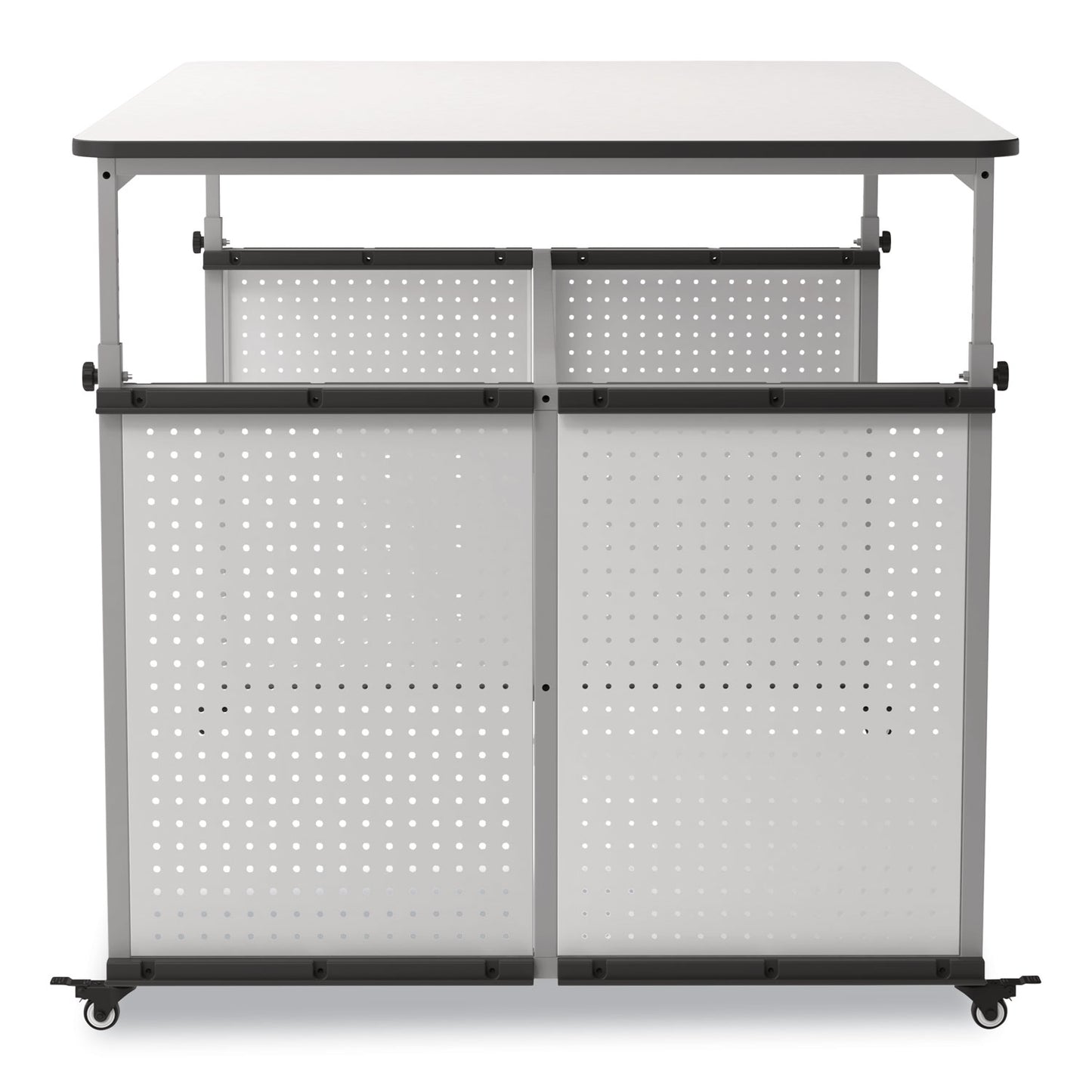 Luxor MBS Classroom Science Lab Makerspace Table, Rectangular, 60.25 x 39.25 x 38, White Top, Gray Base/Legs (LXCDTTB001)