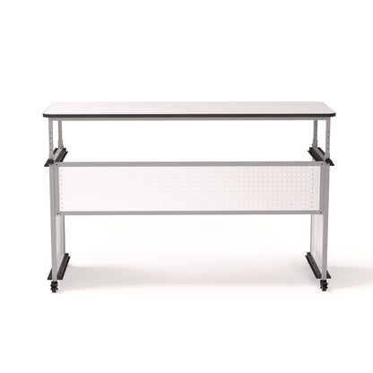 Luxor Modular Teacher's Desk, 60.25 x 21 x 32 to 38, White (LXCDTTB002)
