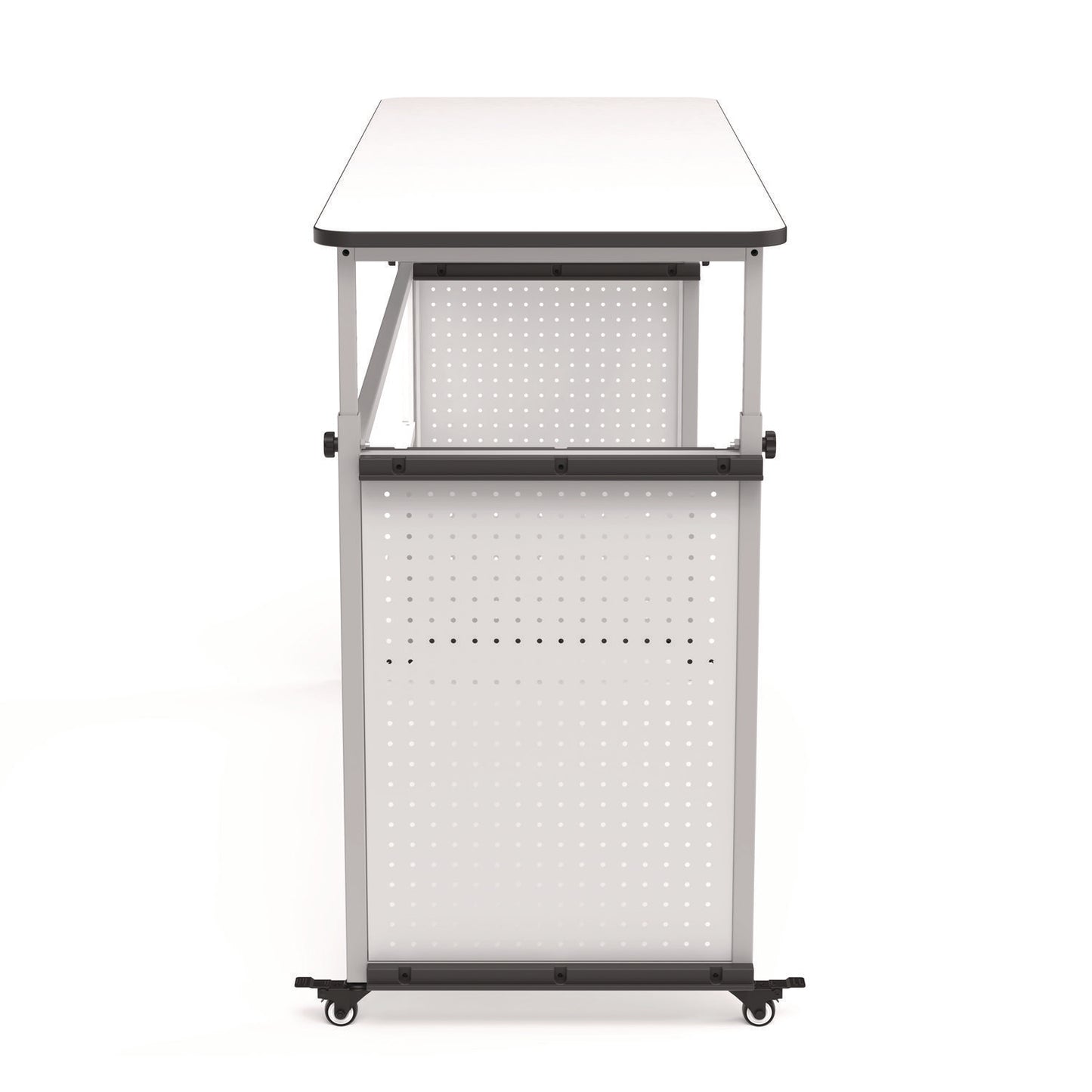 Luxor Modular Teacher's Desk, 60.25 x 21 x 32 to 38, White (LXCDTTB002)